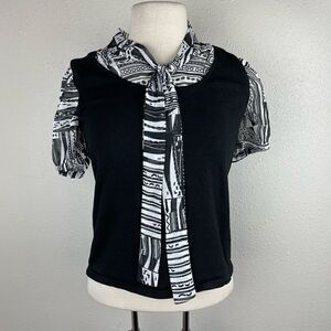August Silk Sweater Top Size L EUC